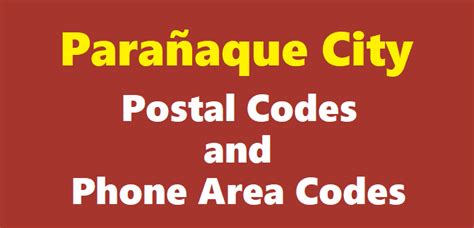zip paranaque|ZIP Codes, Postal Codes, and Phone Area Codes of  .